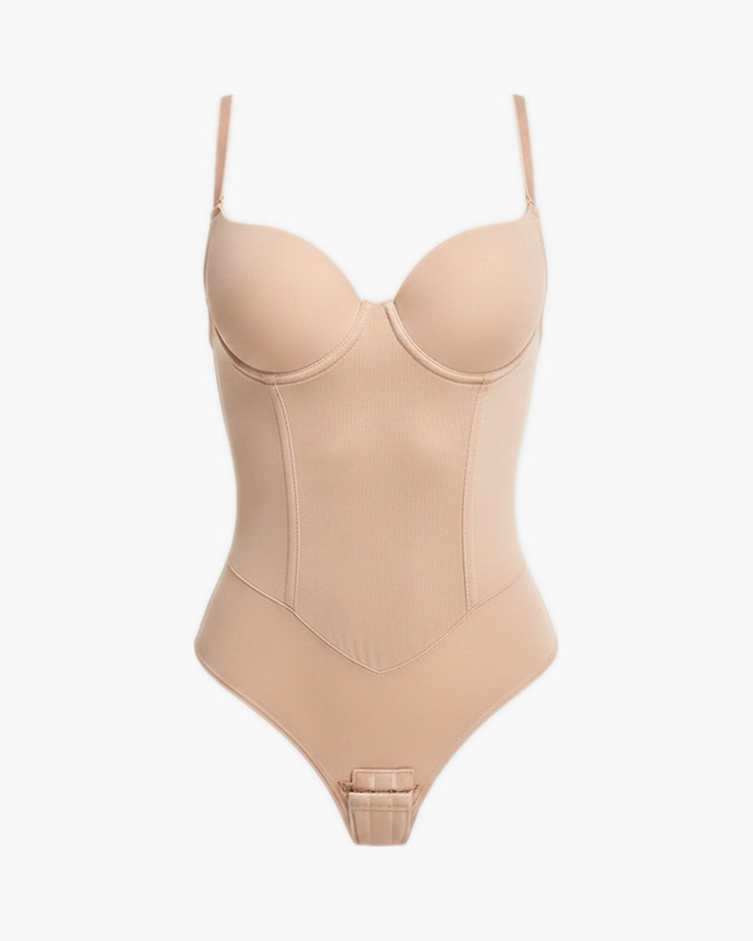 Body corset amincissant sur fond studio gris clair, vue 2