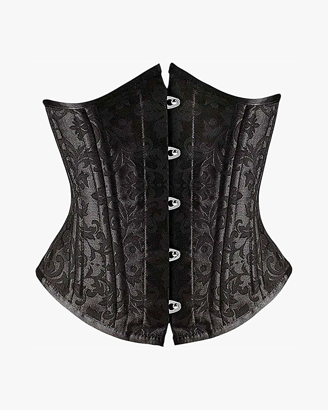 Corset blanc grande taille sur fond studio gris clair, vue 2