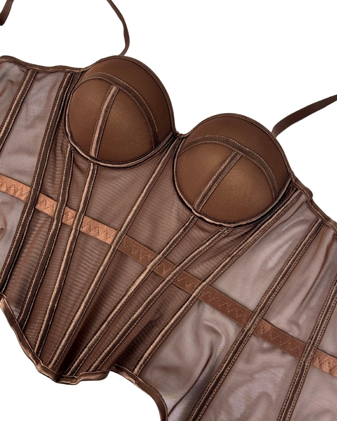 Zoom sur le détail du corset lingerie