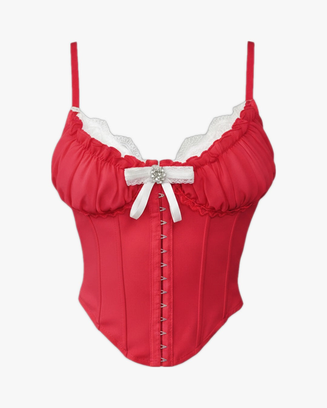 Corset top lingerie sur fond studio gris clair, vue 7