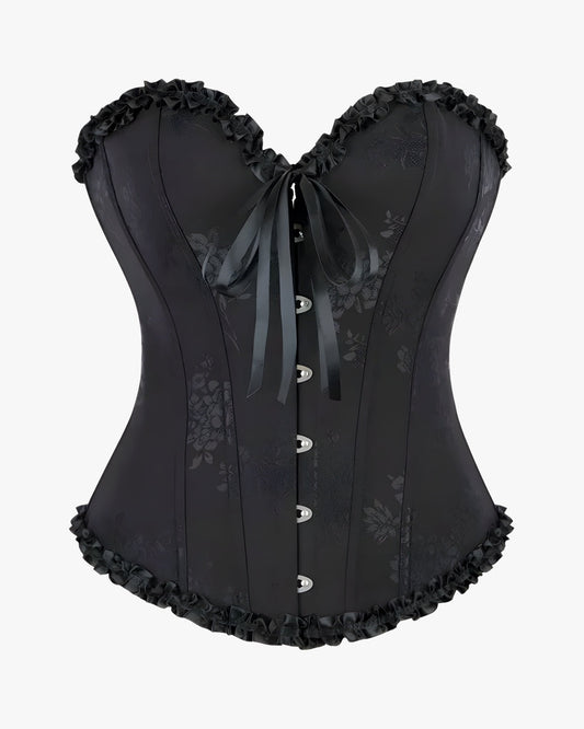 Comment mettre un corset seule, CORSET HABILLÉ (Noir) Château Corset