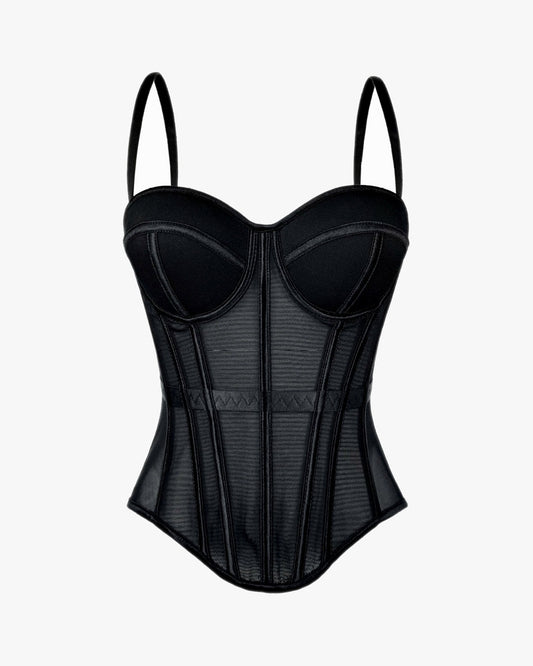 Comment choisir la taille de son corset, CORSET LINGERIE (Noir) Château Corset