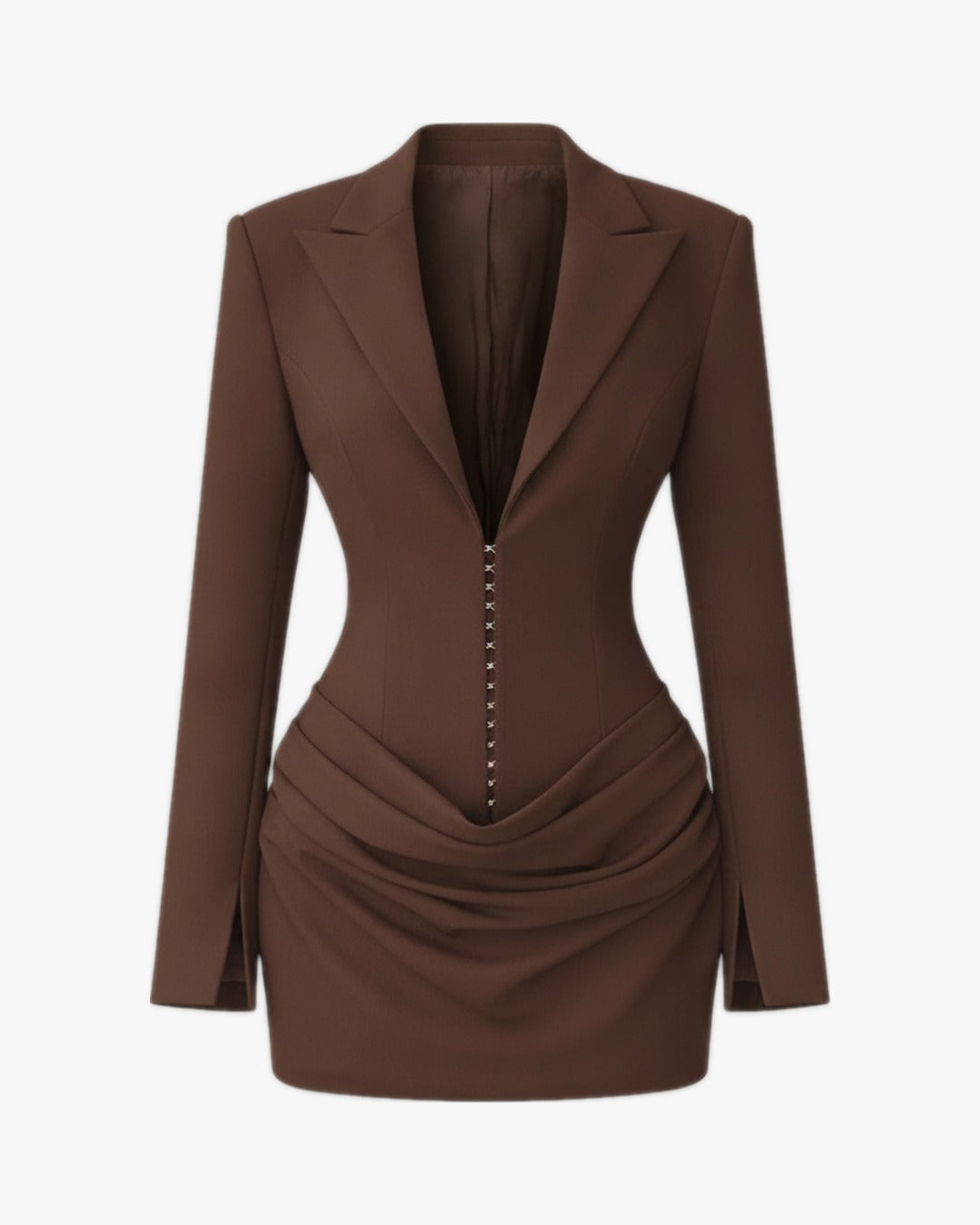 Blazer corset sur fond studio gris clair, vue 2