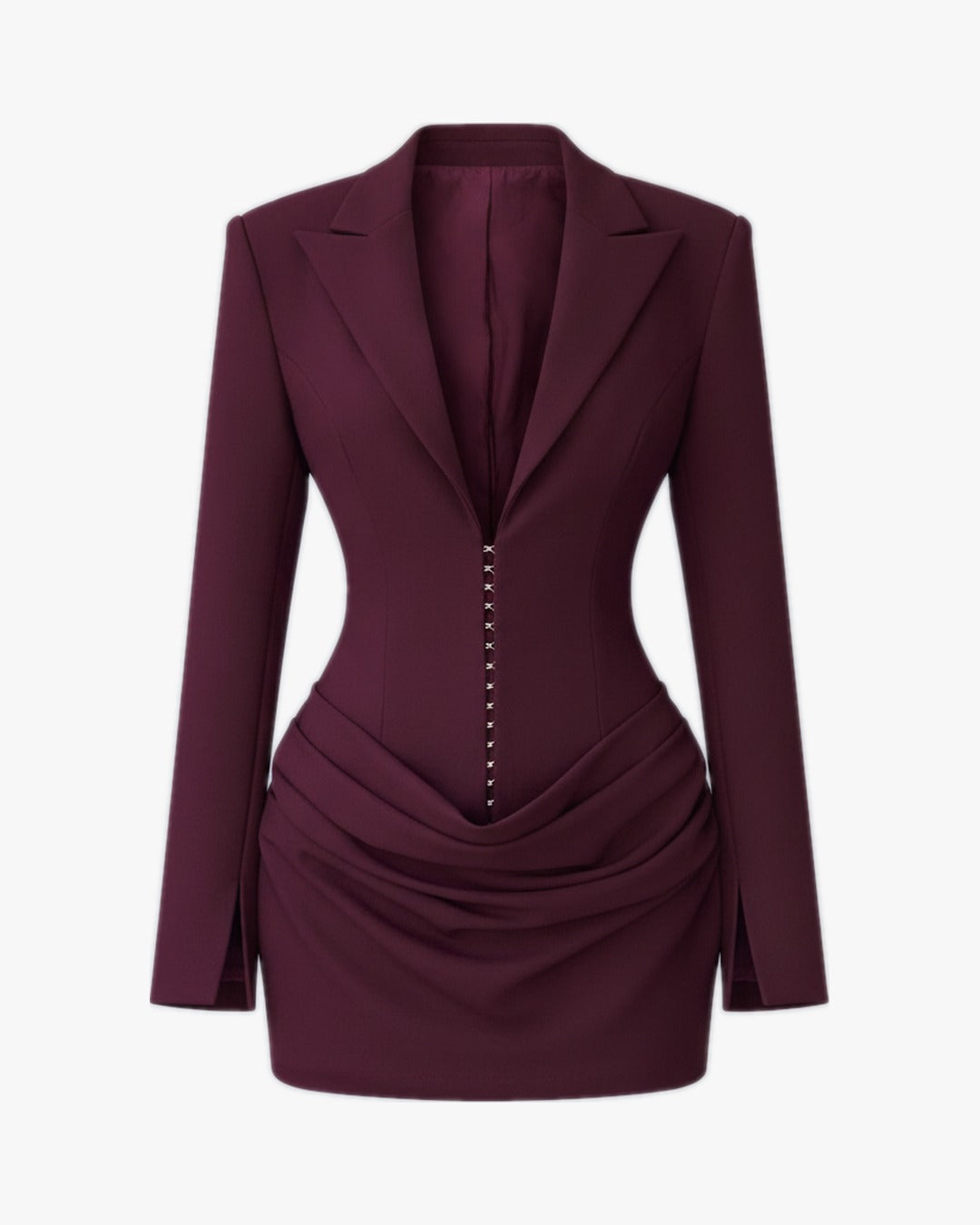Blazer corset sur fond studio gris clair, vue 3