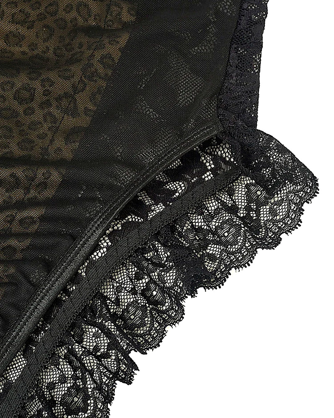 Zoom sur le détail du body corset dentelle, vue 4