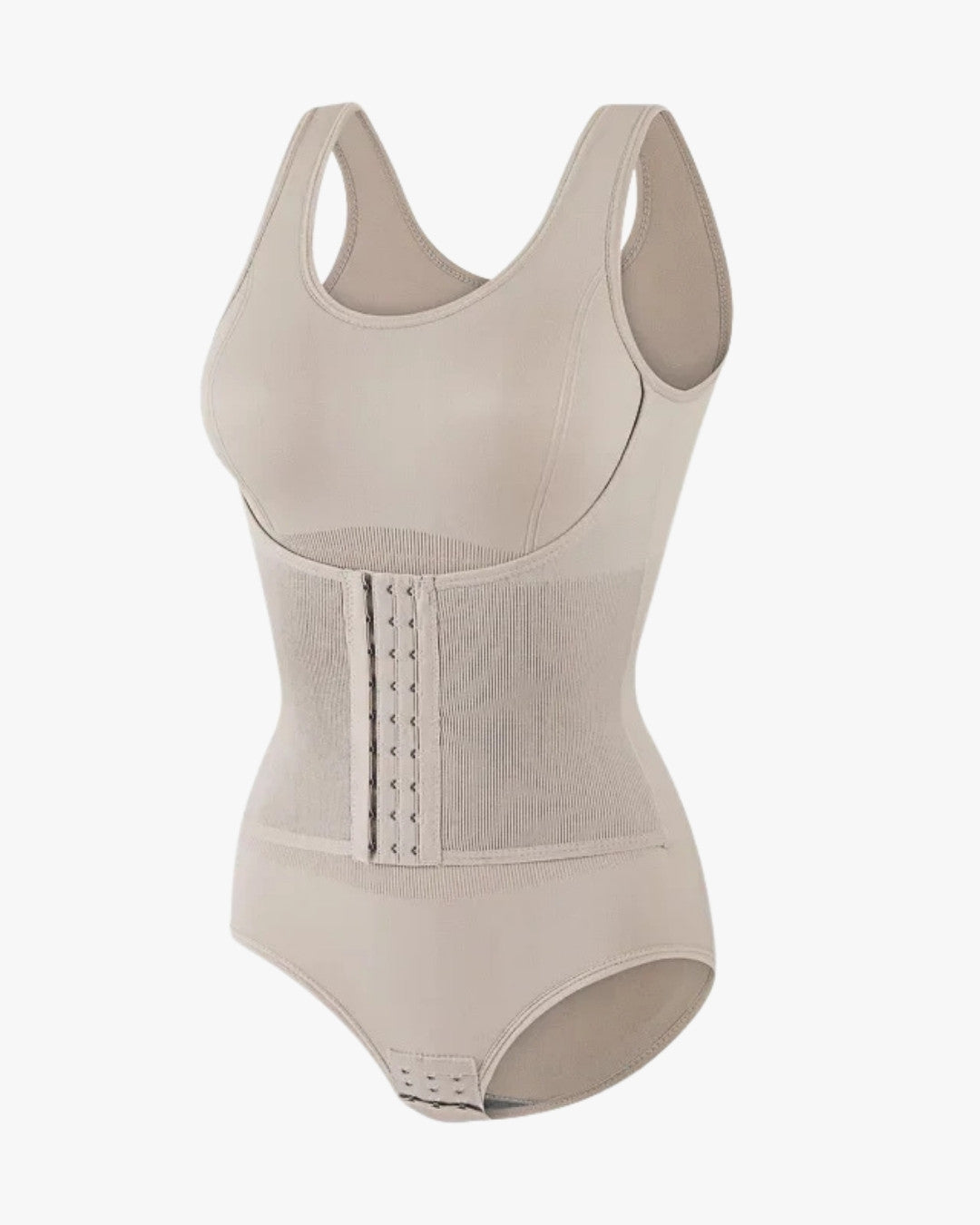 Body corset minceur sur fond studio gris clair, vue 2