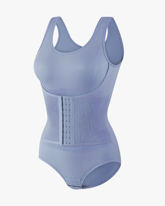 Body corset minceur sur fond studio gris clair, vue 3