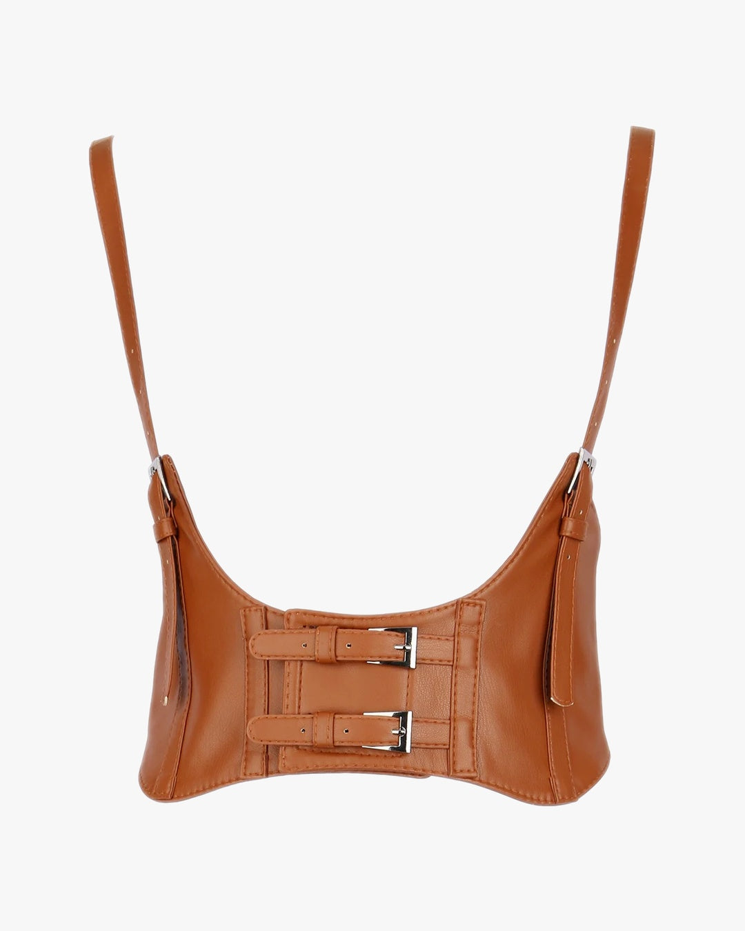 Ceinture corset bretelle sur fond studio gris clair, vue 3