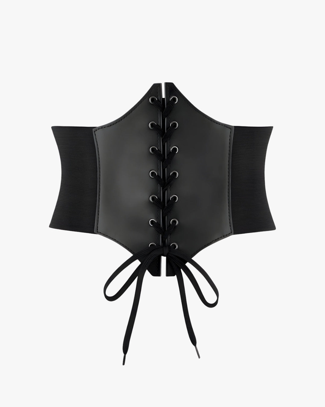 Ceinture corset grande taille sur fond studio gris clair