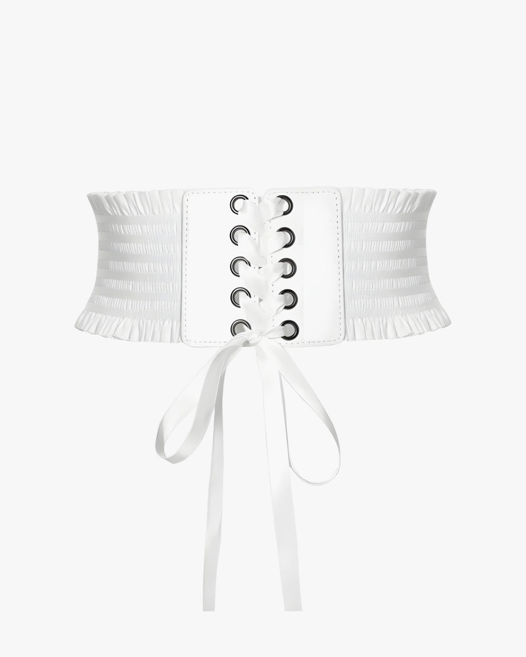 Ceinture corset pour robe sur fond studio gris clair