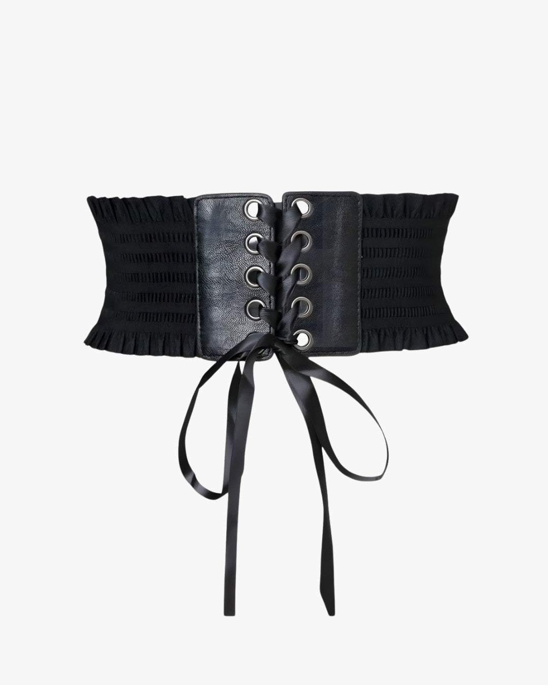 Ceinture corset pour robe sur fond studio gris clair, vue 2