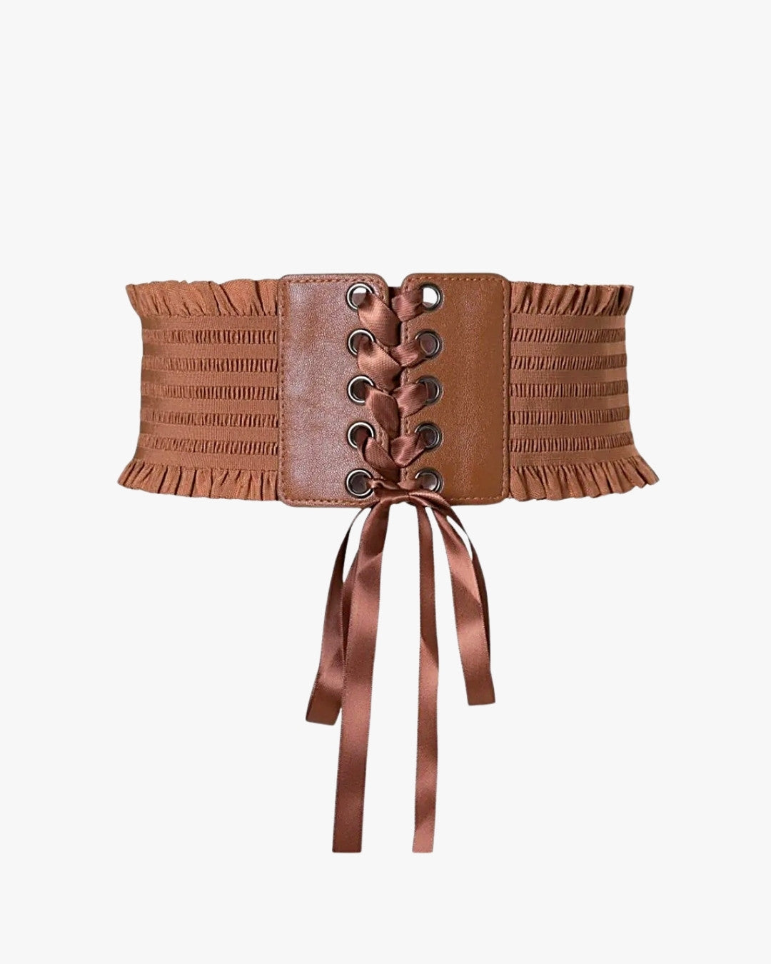 Ceinture corset pour robe sur fond studio gris clair, vue 3