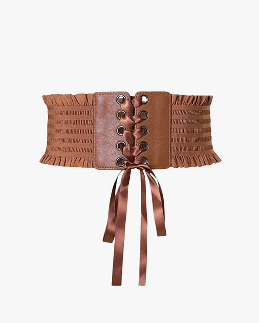 Ceinture corset pour robe sur fond studio gris clair, vue 3