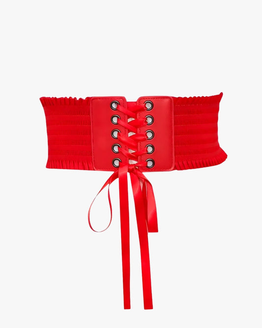 Ceinture corset pour robe sur fond studio gris clair, vue 5