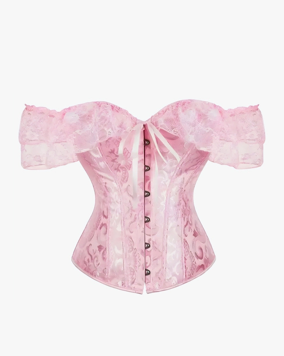 Corset 1900 sur fond studio gris clair