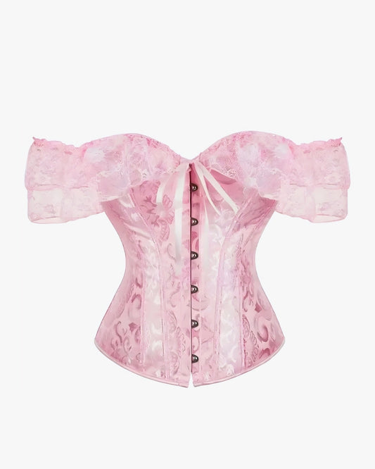 Corset 1900 sur fond studio gris clair