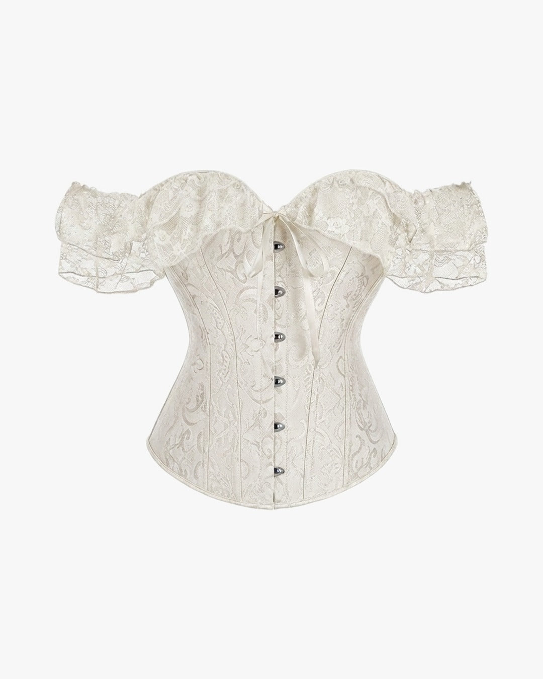 Corset 1900 sur fond studio gris clair, vue 3