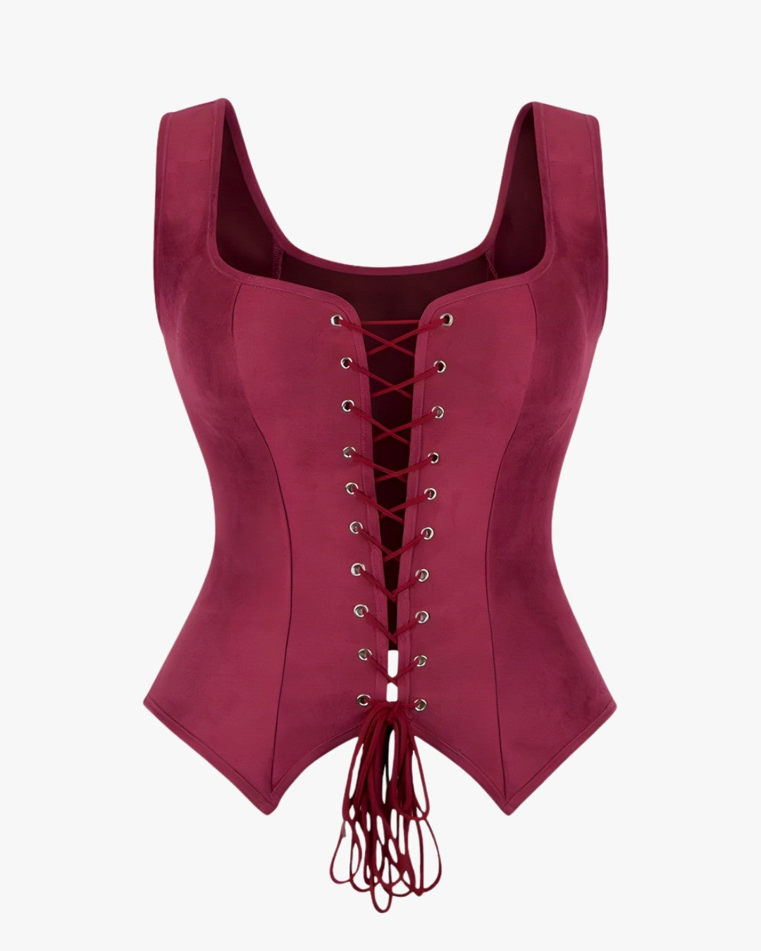 Corset a lacet sur fond studio gris clair, vue 3