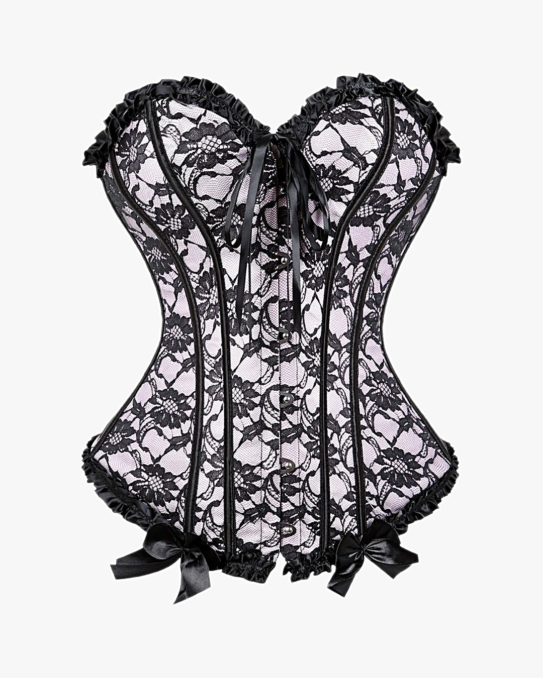 Corset à lacets dans le dos sur fond studio gris clair, vue 2