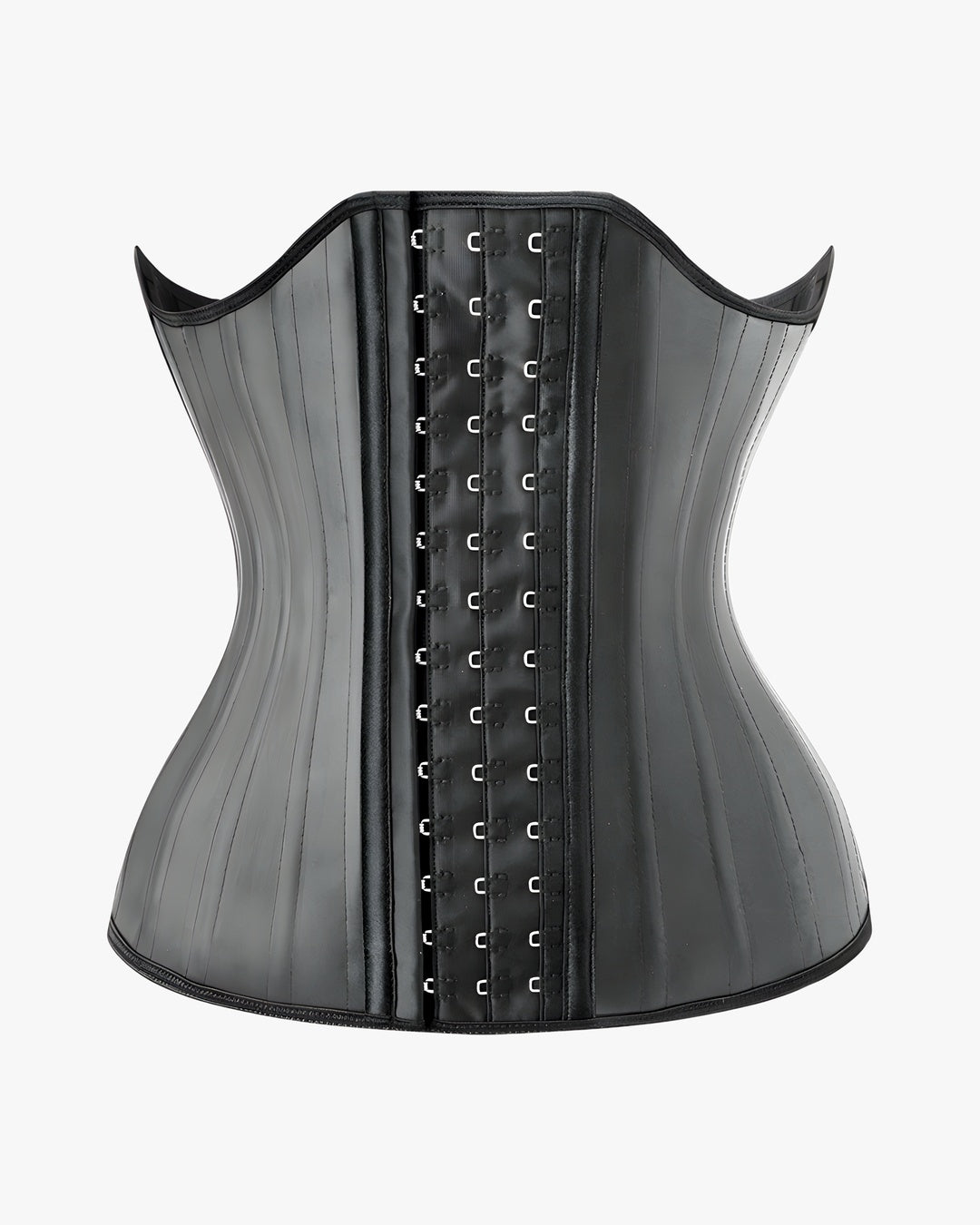 Corset amincissant grande taille sur fond studio gris clair