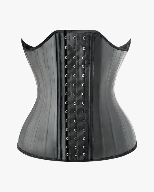 Corset amincissant grande taille sur fond studio gris clair