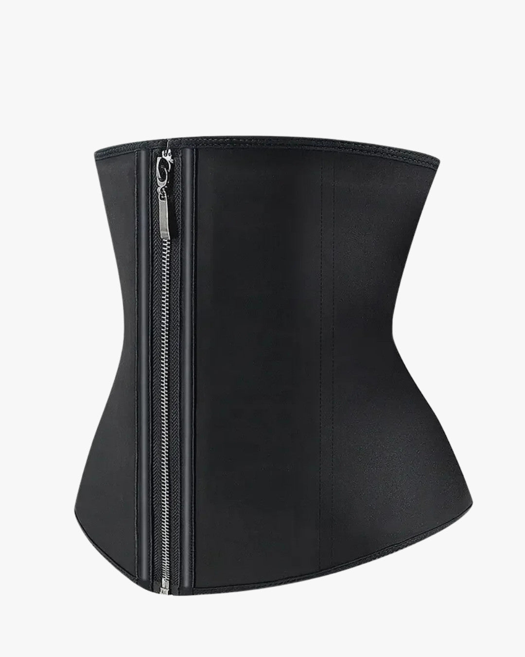 Corset amincissant latex sur fond studio gris clair, vue 2