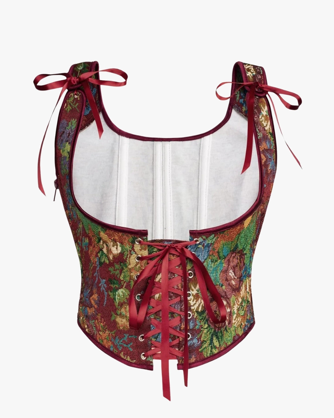 Corset ancien sur fond studio gris clair