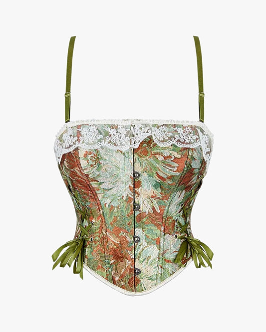 Corset bretelle sur fond studio gris clair