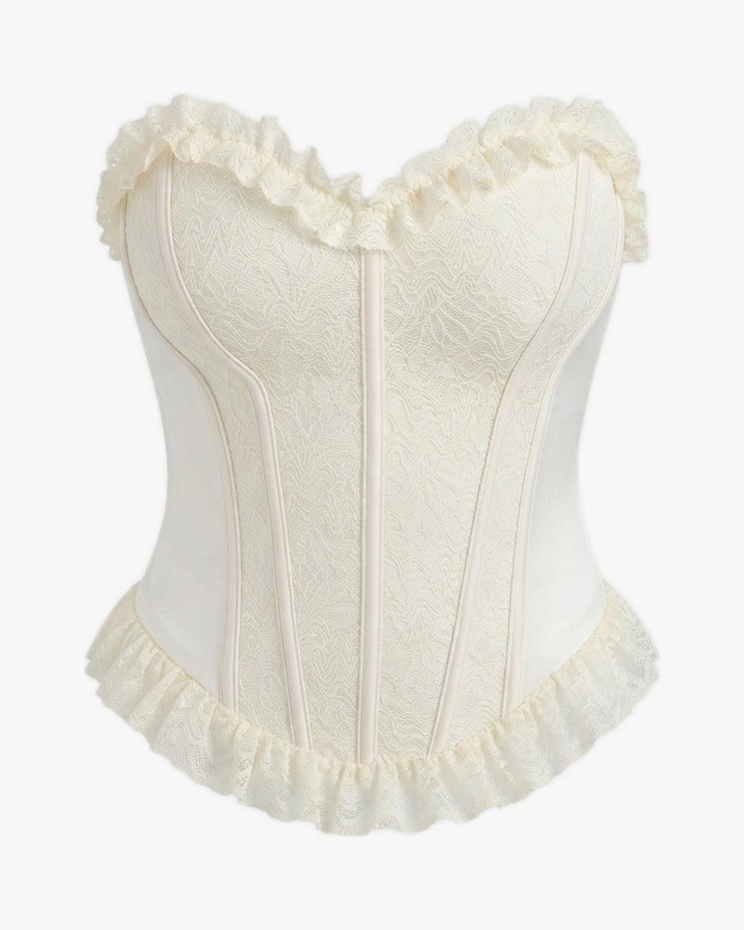 Corset bustier chic sur fond studio gris clair