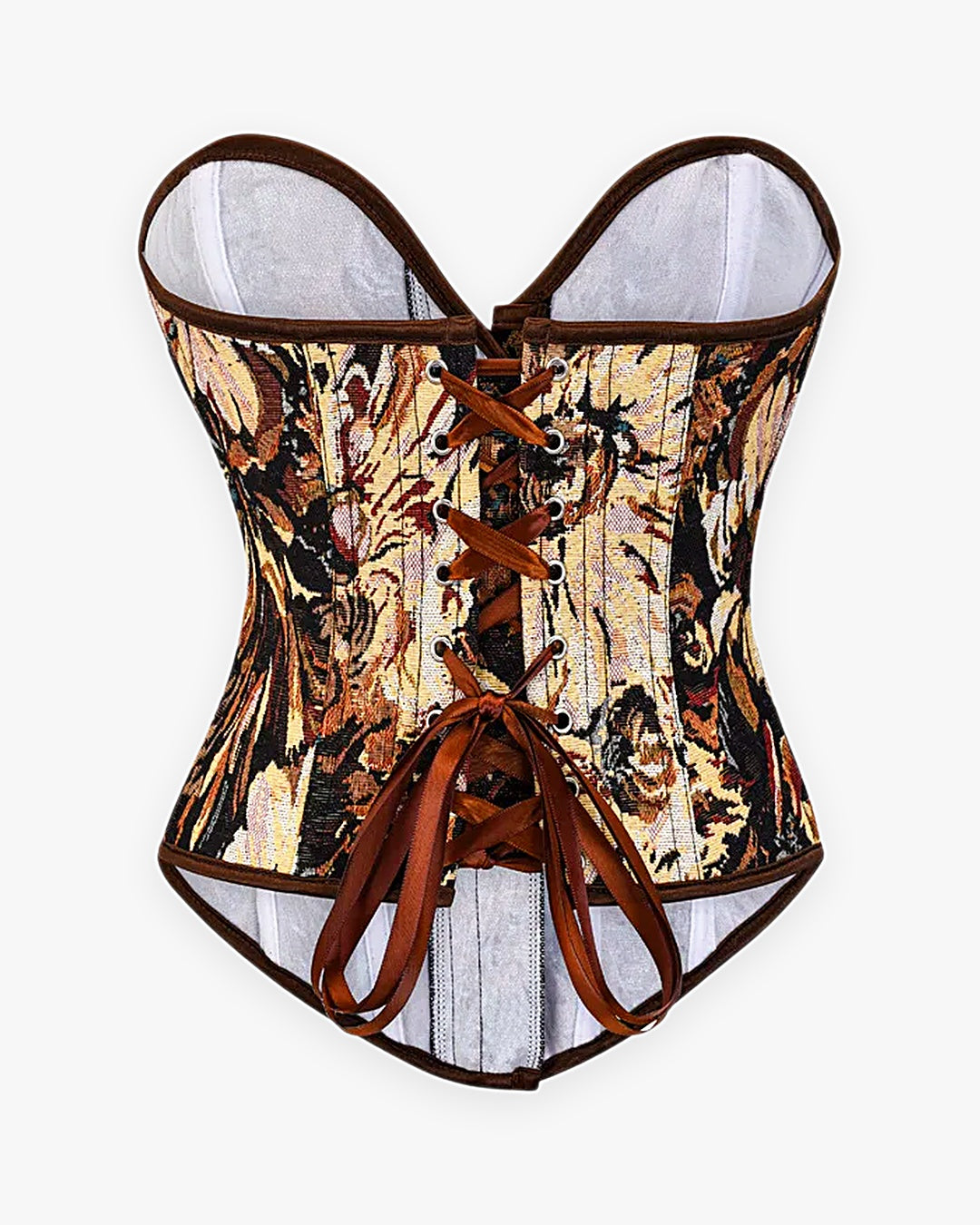Zoom sur le détail du corset bustier en jean
