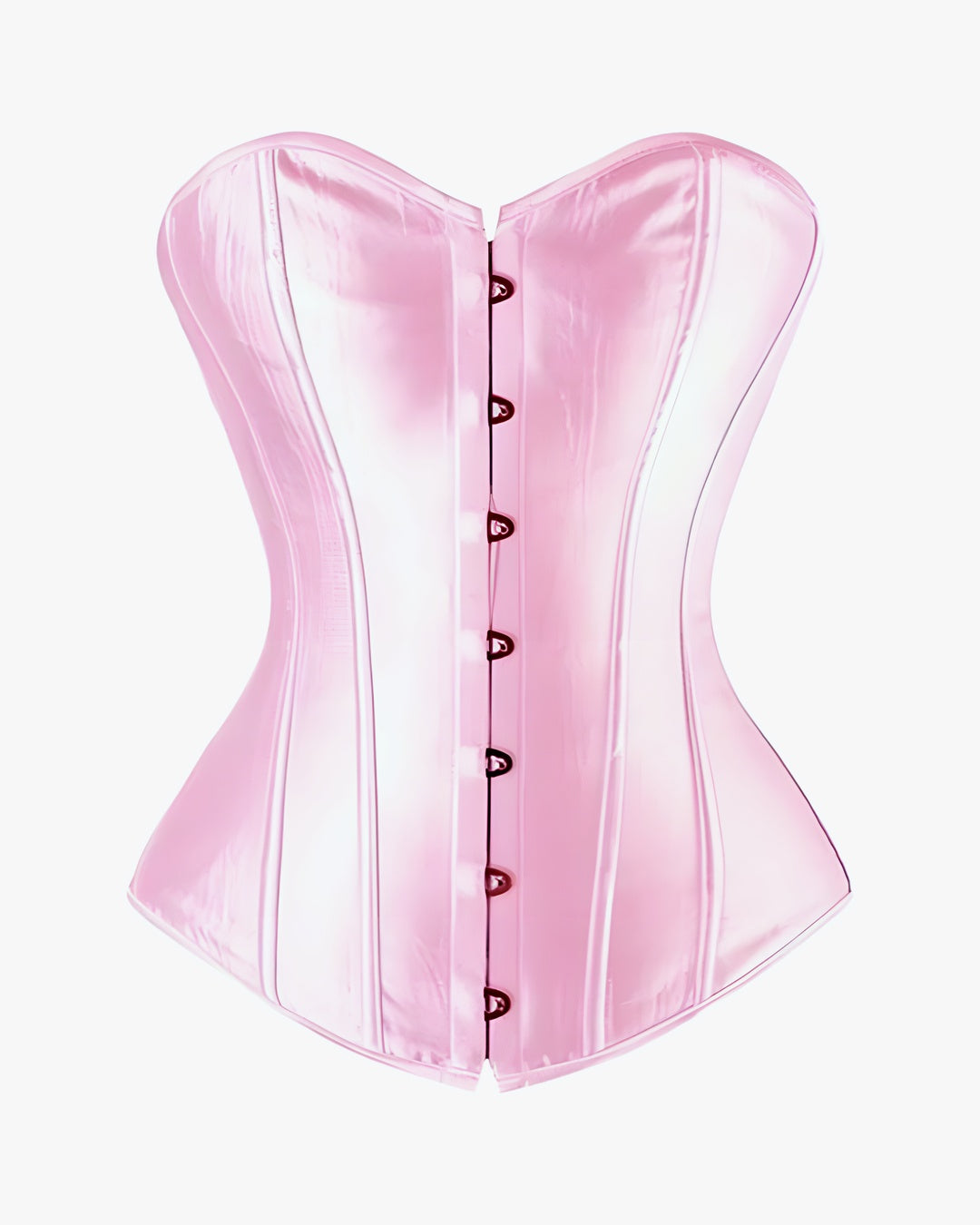 Corset bustier grande taille sur fond studio gris clair