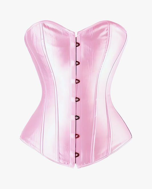 Corset bustier grande taille sur fond studio gris clair