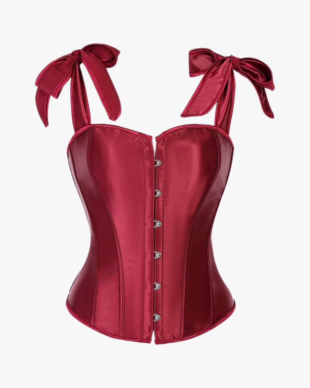 Corset bustier habillé sur fond studio gris clair