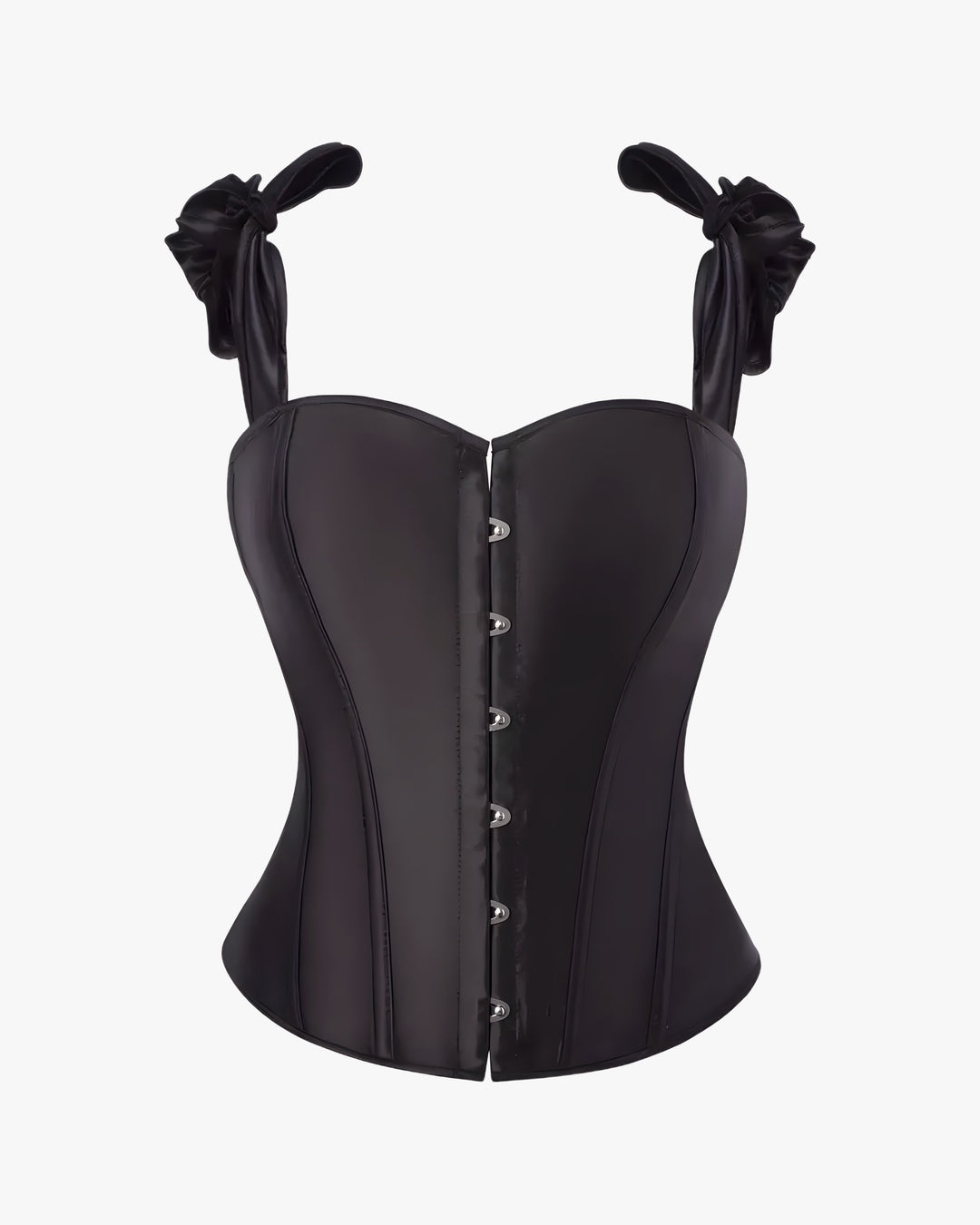 Corset bustier habillé sur fond studio gris clair, vue 2