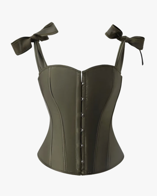 Corset bustier habillé sur fond studio gris clair, vue 5