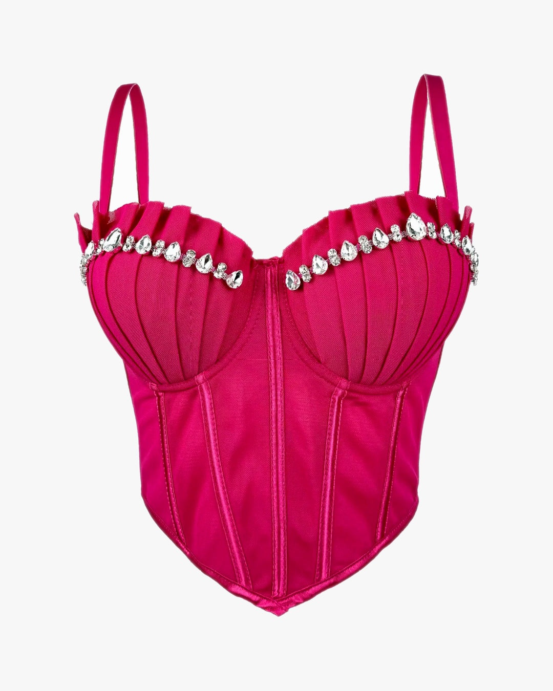 Corset bustier soirée sur fond studio gris clair, vue 4