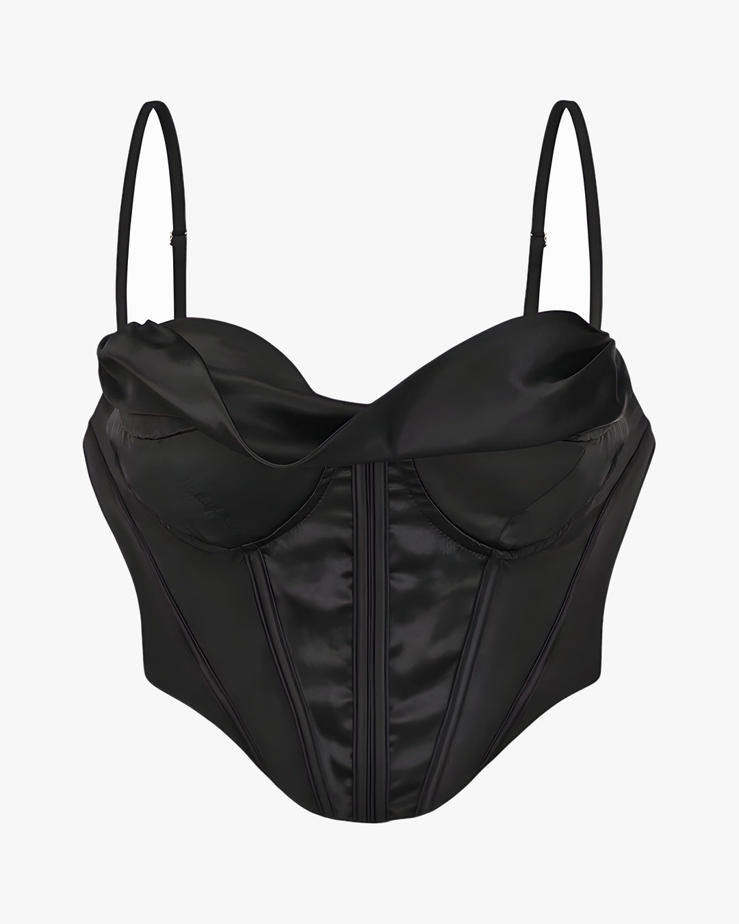 Corset court sur fond studio gris clair, vue 3