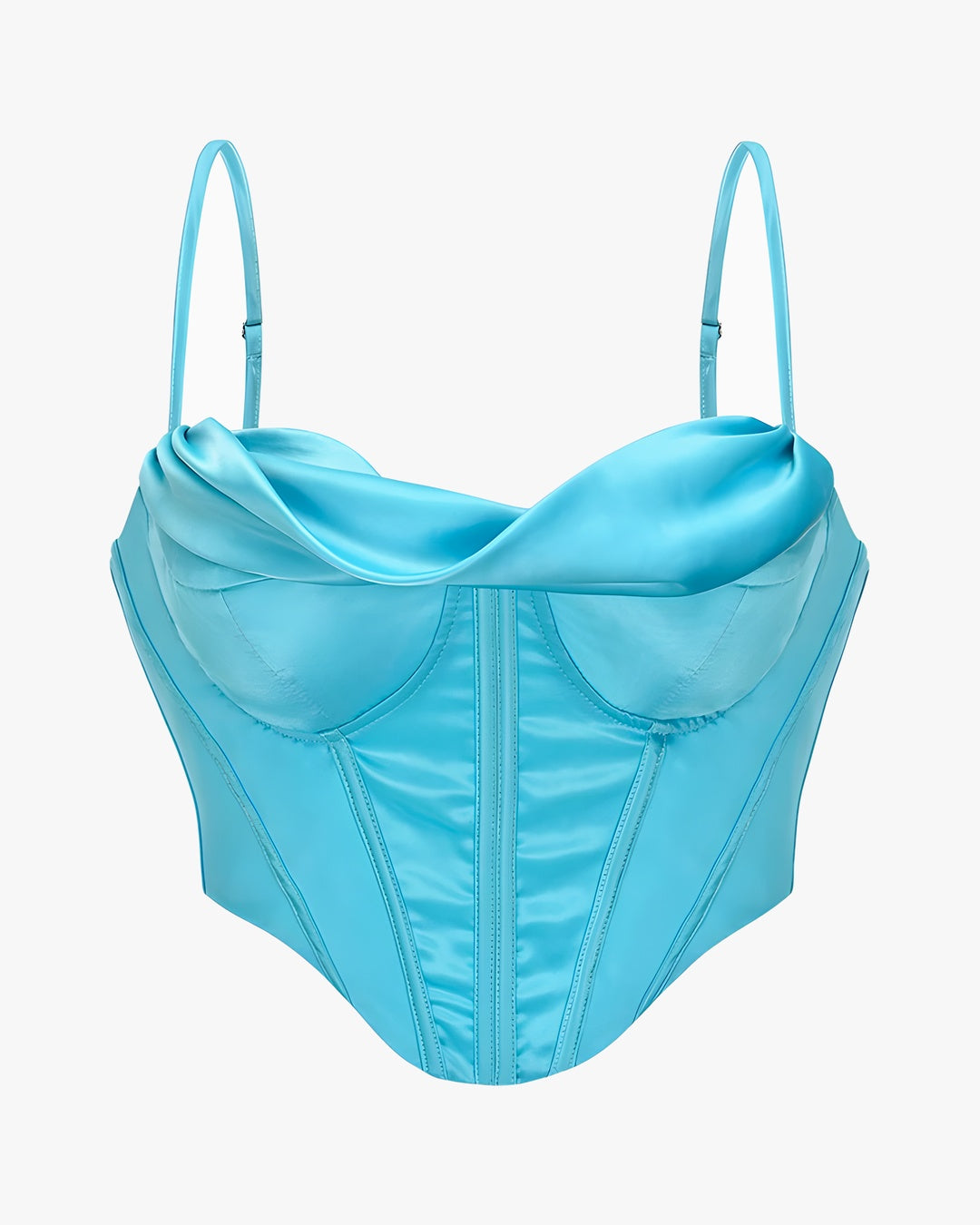 Corset court sur fond studio gris clair, vue 5