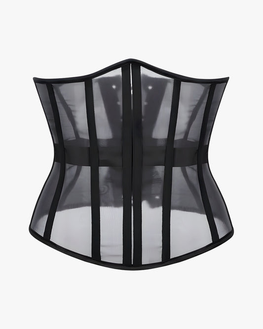 Corset gainant invisible sur fond studio gris clair