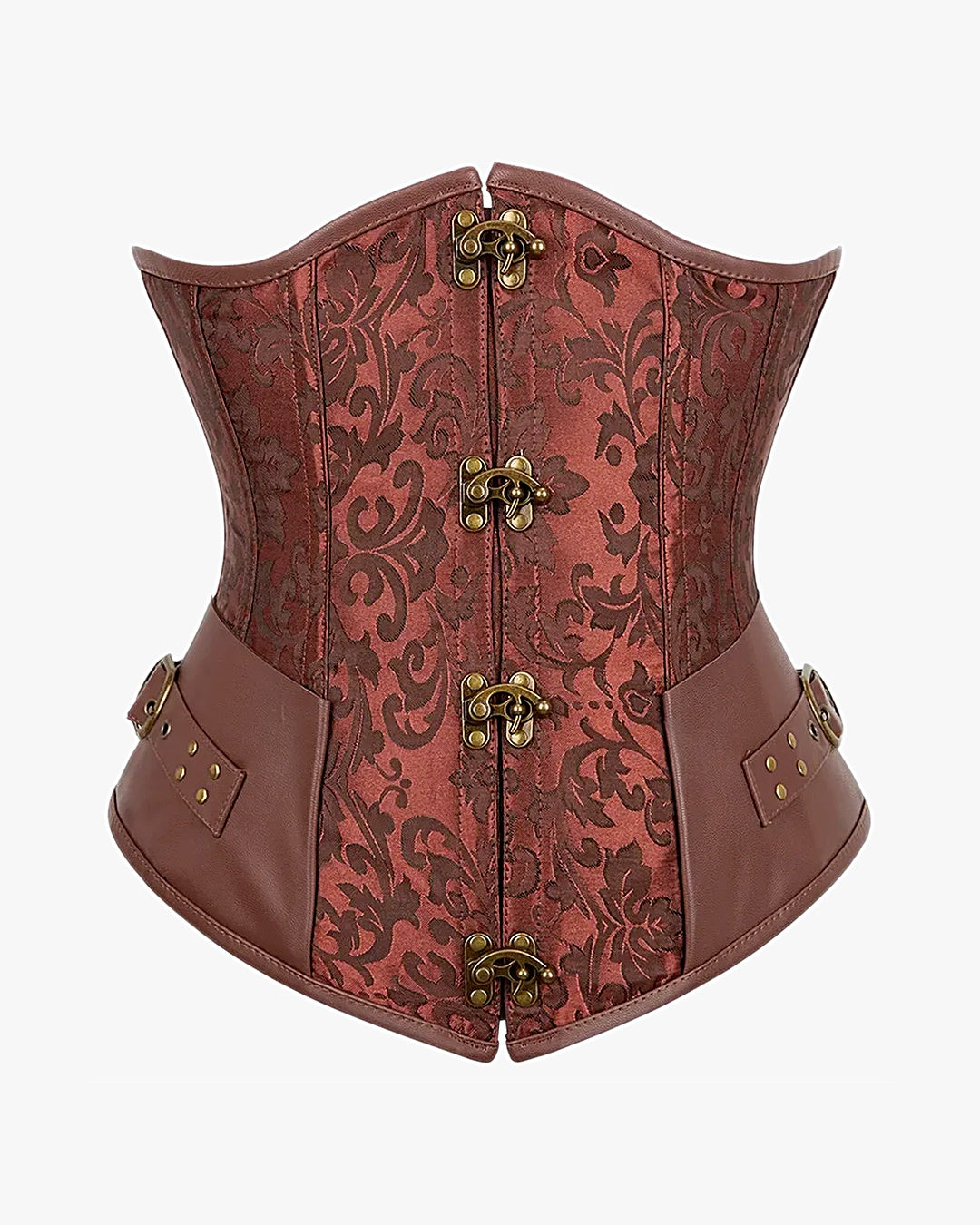 Corset gothique grande taille sur fond studio gris clair, vue 2