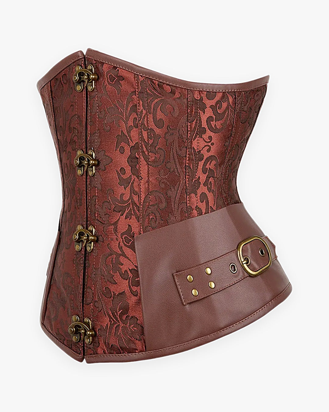Zoom sur le détail du corset gothique grande taille, vue 2