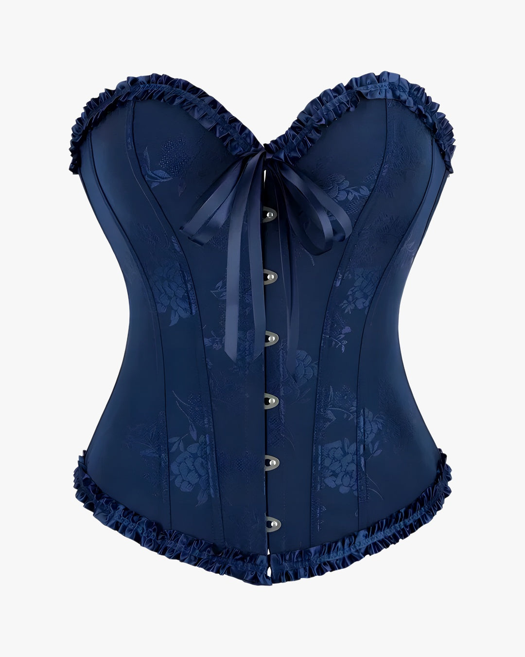 Corset habillé sur fond studio gris clair