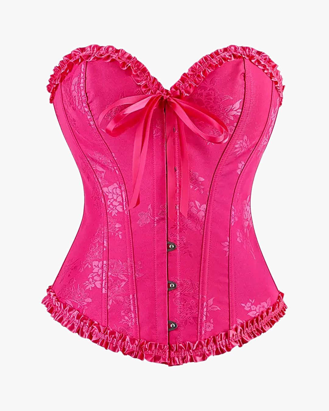 Corset habillé sur fond studio gris clair, vue 4