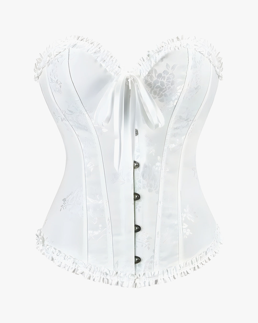 Corset habillé sur fond studio gris clair, vue 5