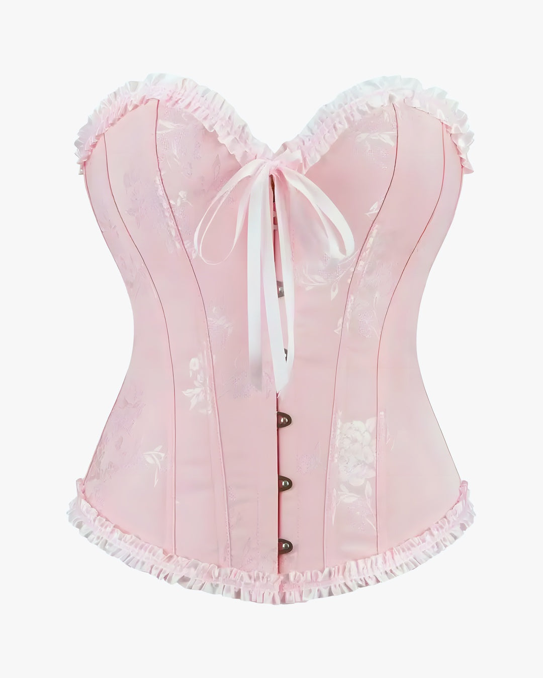 Corset habillé sur fond studio gris clair, vue 9