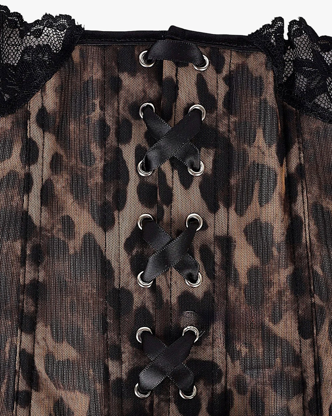 Zoom sur le détail du corset lingerie sexy, vue 3
