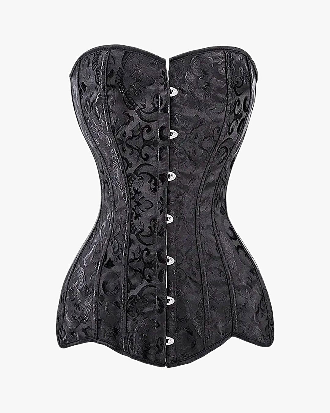 Corset long sur fond studio gris clair