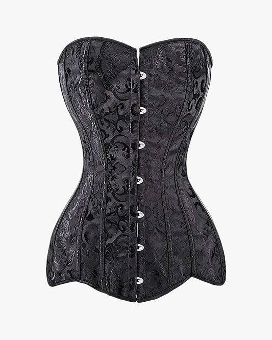 Corset long sur fond studio gris clair