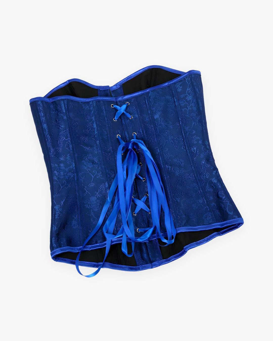 Zoom sur le détail du corset marine