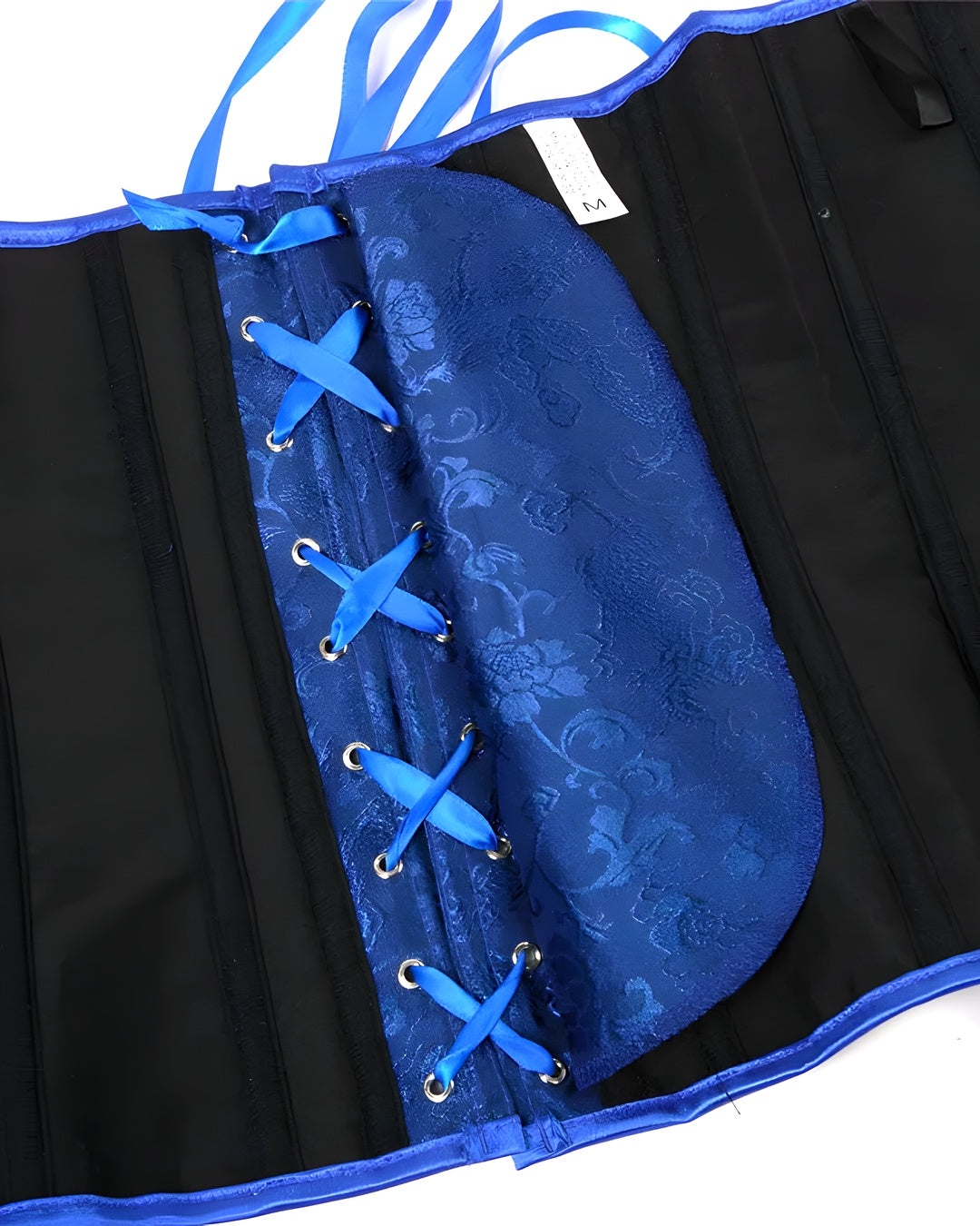 Zoom sur le détail du corset marine, vue 2